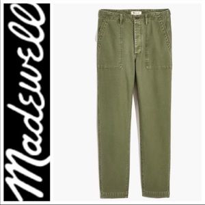 Madewell Green Griff Tapered Fatigue Pants Size 25